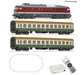 Roco 5110015 - H0 - Digital Start Set Personenzug Diesellok BR 132 mit ROCO LINE, DR, Ep. V - mit Multimaus